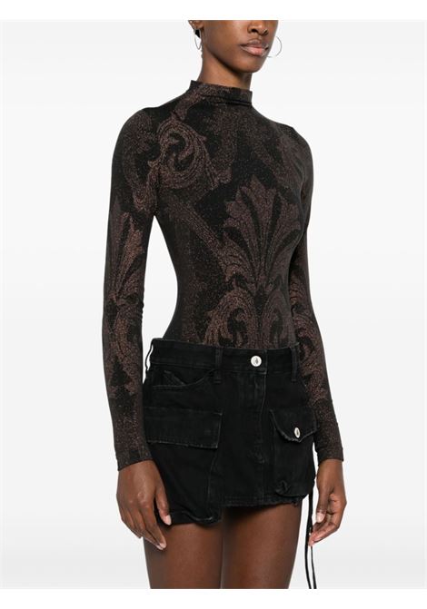 Body a fiori jacquard in nero Wolford x etro - donna WOLFORD X ETRO | 771148098